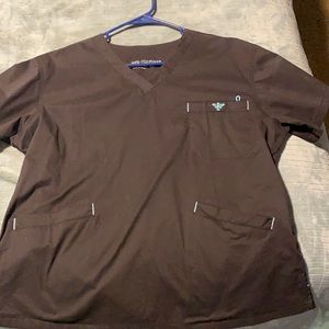 Cute black scrub top